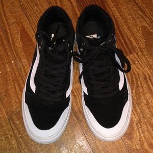 Black and white vans